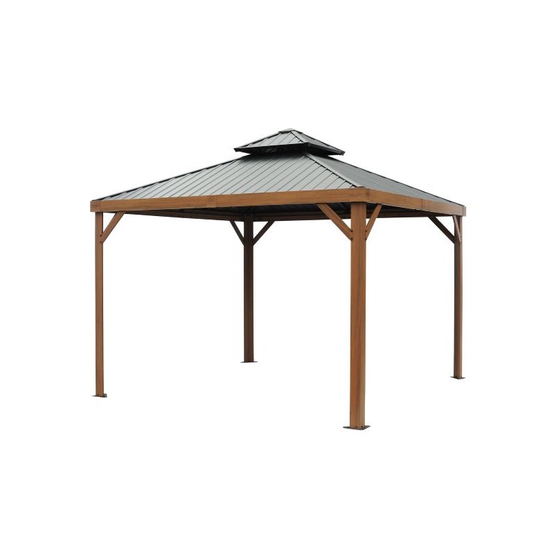 Gazebo Penguin 10x10 Yosemite Aluminum Frame Gazebo Kit - Wood Finish (41010MR-W013)