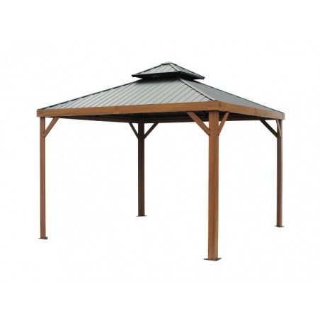 Gazebo Penguin 10x10 Yosemite Aluminum Frame Gazebo Kit - Wood Finish (41010MR-W013)