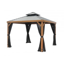 Gazebo Penguin 10x10 Yosemite Aluminum Frame Gazebo Kit - Wood Finish (41010MR-W013)