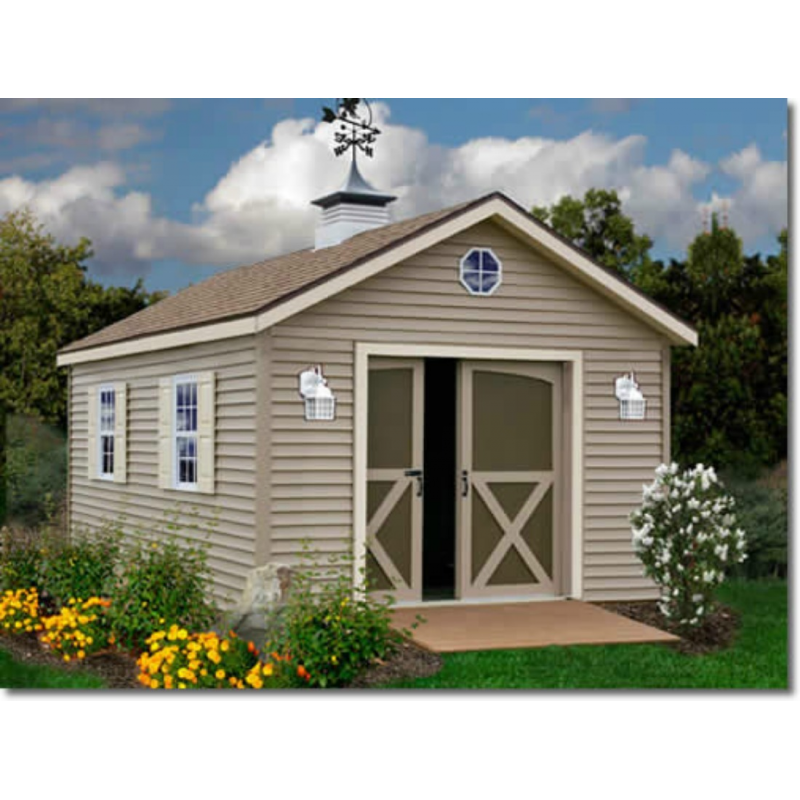 South Dakota 12x16 Vinyl Siding Wood Shed Kit (southdakota_1216)