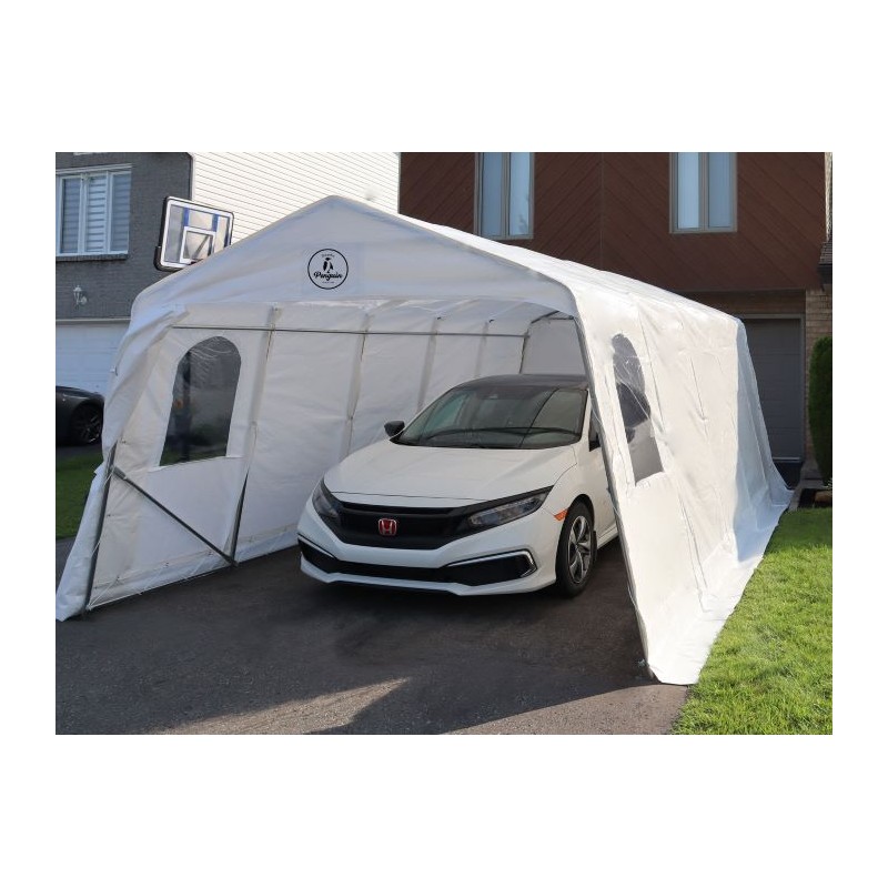 Gazebo Penguin 11x20 Car Shelter Kit (ASM11X20FF-200-WHI)