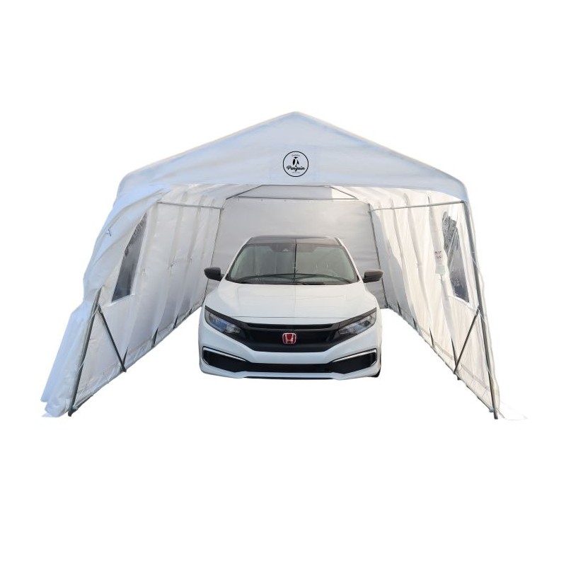 Gazebo Penguin 11x20 Car Shelter Kit (ASM11X20FF-200-WHI)