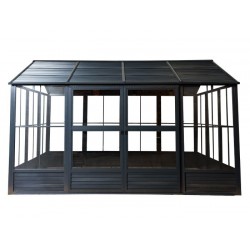 Gazebo Penguin 11x10 Myrdal Solarium Kit with Metal Roof - Black (81110MR-42)