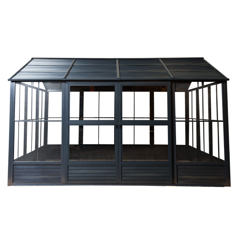 Gazebo Penguin 11x14 Myrdal Solarium Kit with Metal Roof - Black (81114MR-42)
