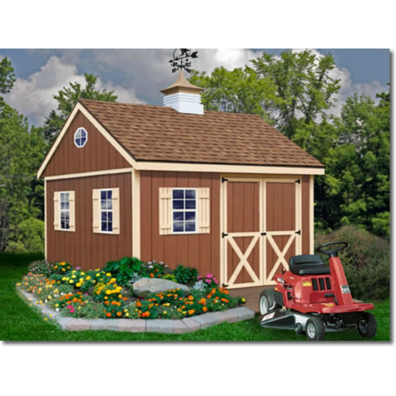 Mansfield 12x12 Wood Storage Shed Kit (mansfield_1212)