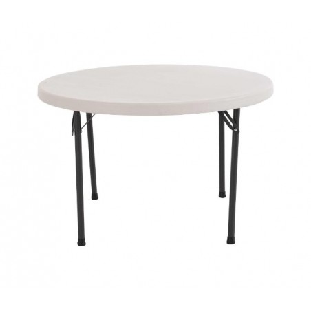 Lifetime 46-Inch Commercial Round Plastic Folding Table - Almond (22968)