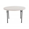 Lifetime 46-Inch Commercial Round Plastic Folding Table - Almond (22968) Lifetime 46-Inch Commercial Round Plastic Folding Table - Almond (22968)
