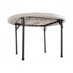 Lifetime 46-Inch Commercial Round Plastic Folding Table - Almond (22968)