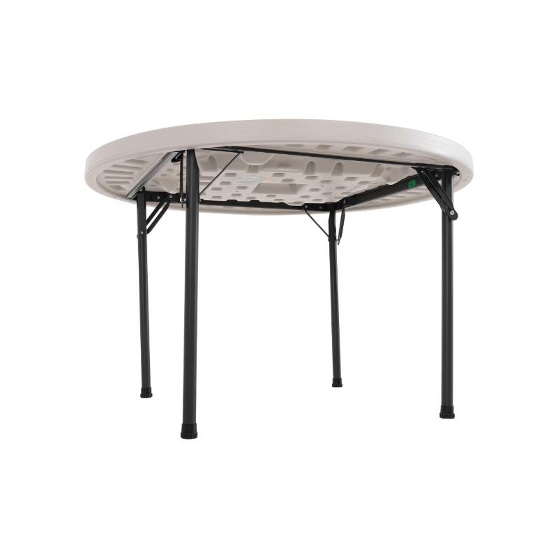 Lifetime 46-Inch Commercial Round Plastic Folding Table - Almond (22968)