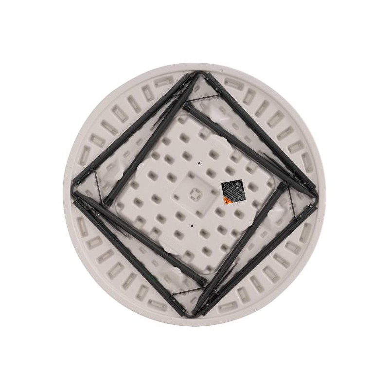 Lifetime 46-Inch Commercial Round Plastic Folding Table - Almond (22968)