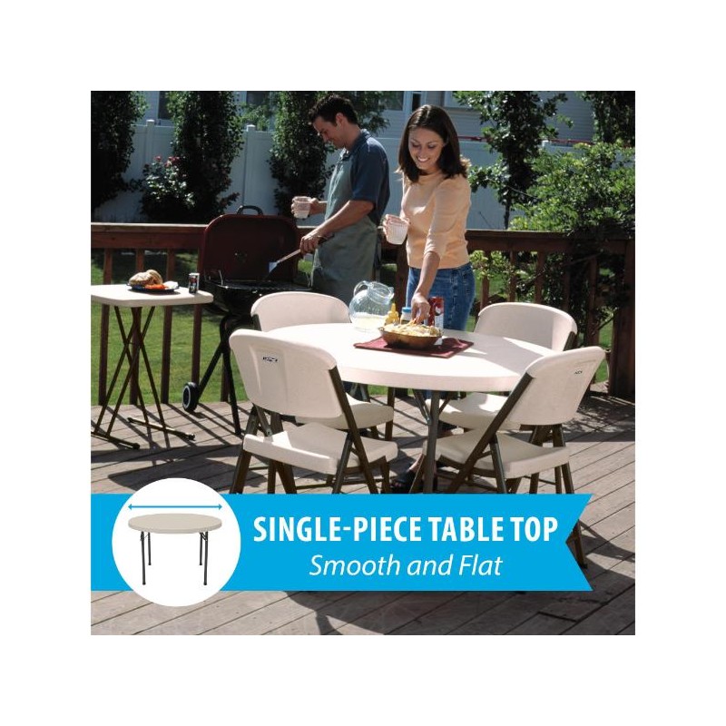 Lifetime 46 in. Commercial Round Plastic Folding Table (22968)