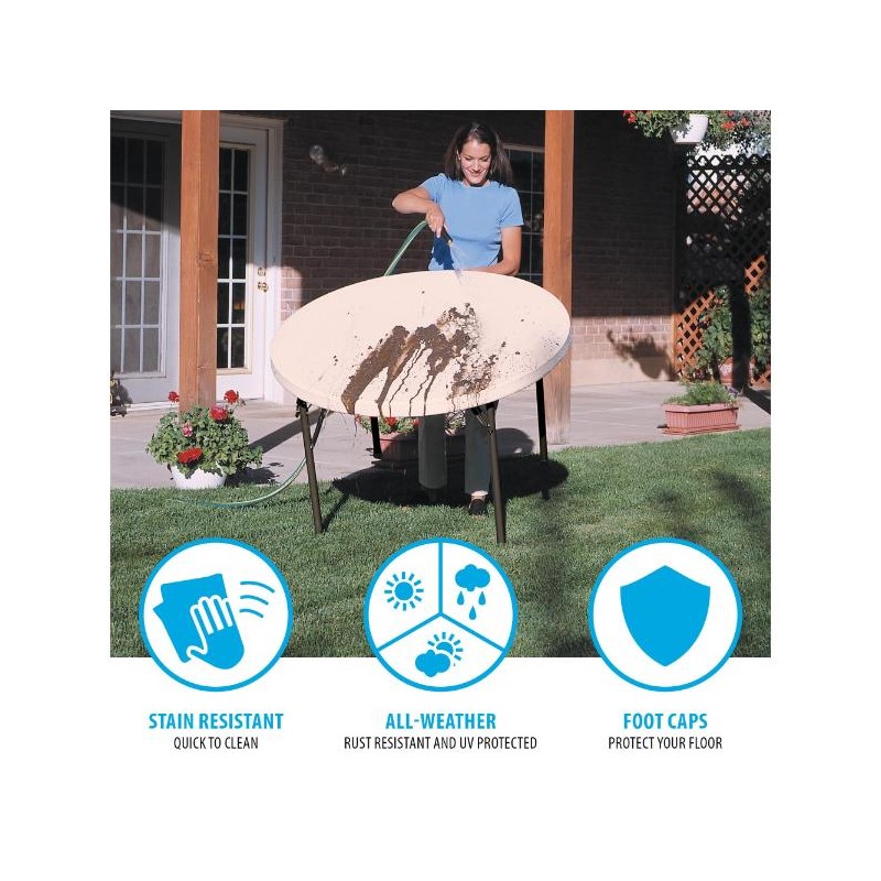 Lifetime 46 in. Commercial Round Plastic Folding Table (22968)