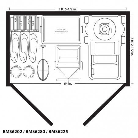Suncast Extra-Large Vertical Shed (BMS6225)