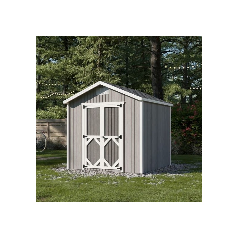 Little Cottage Co Classic Gable Wood 8x10 Storage Shed Kit (8x10 CGS-PC)