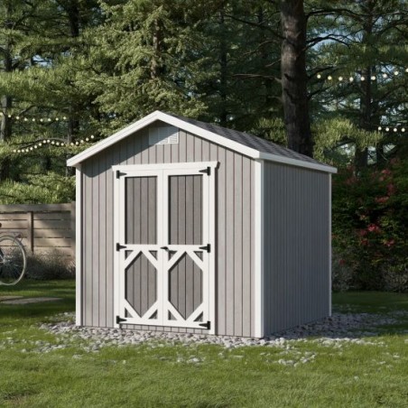 Little Cottage Co Classic Gable Wood 8x10 Storage Shed Kit (8x10 CGS-PC)