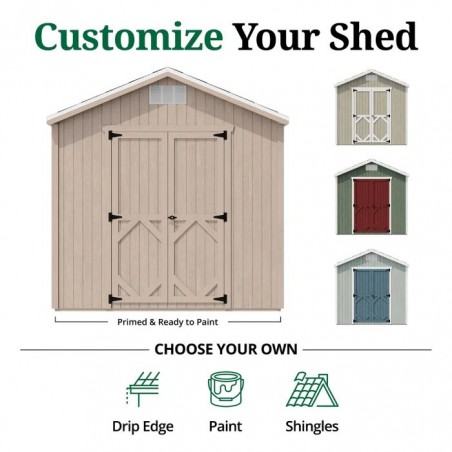 Little Cottage Co Classic Gable 8x8 Storage Shed Kit (8x8 CGS-PC)