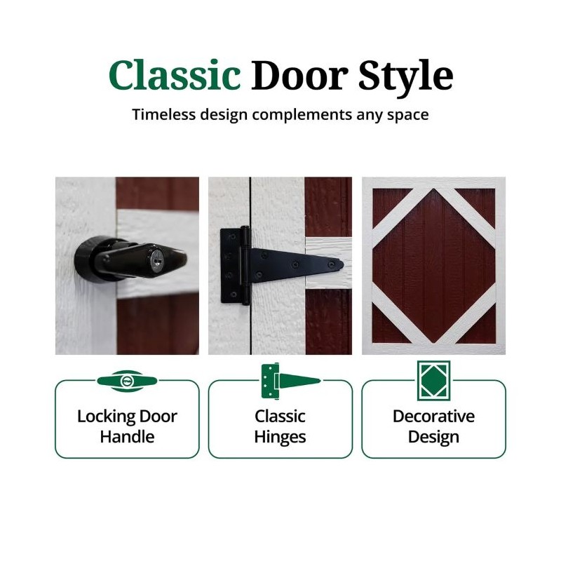 Little Cottage Co Classic Gable 10x14 Storage Shed Kit (10x14 CGS-PC)