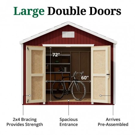 Little Cottage Co Classic Gable 10x16 Storage Shed Kit (10x16 CGS-PC)