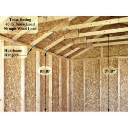 Best Barns Easton 12x16 Wood Storage Shed Kit - ALL Pre-Cut (easton_1216)