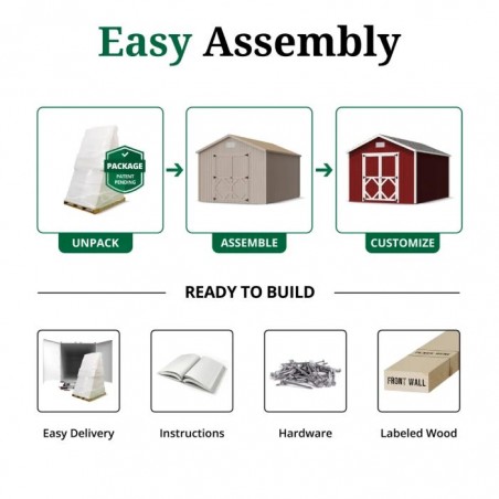 Little Cottage Co Classic Gable 12x20 Storage Shed Kit (12x20 CGS-PC) Little Cottage Co Classic Gable 12x20 Storage Shed Kit (12x20 CGS-PC)