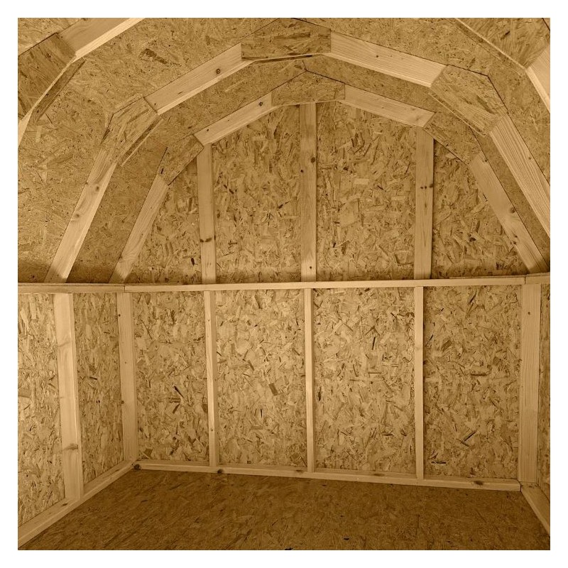 Little Cottage Co. Classic Gambrel 8x8 Barn Shed Kit w/ 4' Sidewall (8x8 CGB-4-PC)