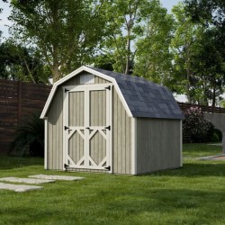 Little Cottage Co. Classic Gambrel 8x8 Barn Shed Kit w/ 4' Sidewall (8x8 CGB-4-PC)