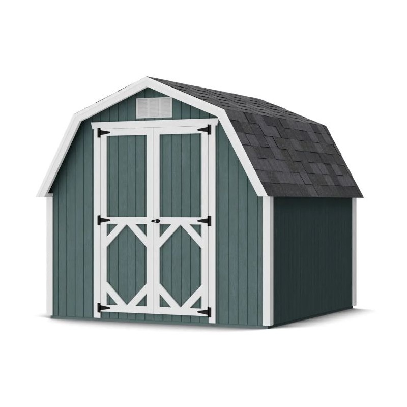 Little Cottage Co. Classic Gambrel 8x8 Barn Shed Kit w/ 4' Sidewall (8x8 CGB-4-PC)