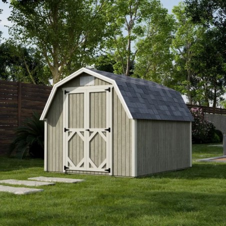 Little Cottage Co. Classic Gambrel 8x10 Barn Shed Kit w/ 4' Sidewall (8x10 CGB-4-PC)