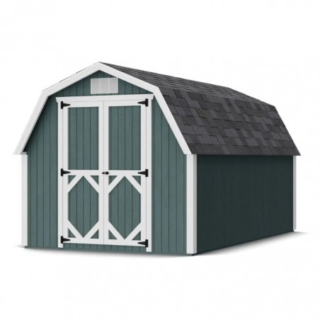Little Cottage Co. Classic Gambrel 8x14 Barn Wood Shed Kit w/ 4' Sidewall (8x14 CGS-PC)