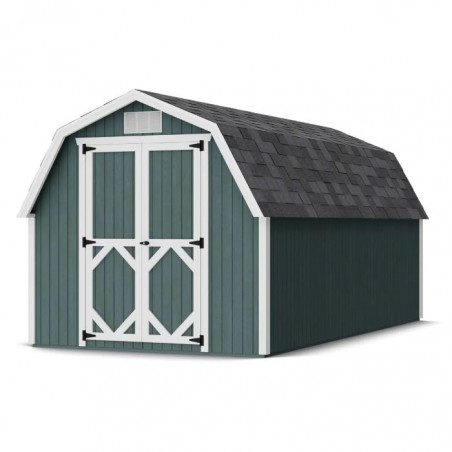 Little Cottage Co. Classic Gambrel 8x16 Barn Shed Kit w/ 4' Sidewall (8x16 CGB-4-PC)