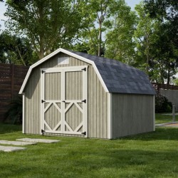 Little Cottage Co. Classic Gambrel 10x10 Barn Shed Kit w/ 4' Sidewall (10x10 CGB-4-PC)