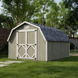 Little Cottage Co. Classic Gambrel 10x12 Barn Shed Kit w/ 4' Sidewall (10x12 CGB-4-PC)