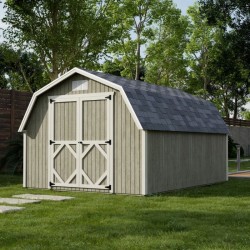 Little Cottage Co. Classic Gambrel 10x14 Barn Shed Kit w/ 4' Sidewall (10x14 CGB-4-PC)