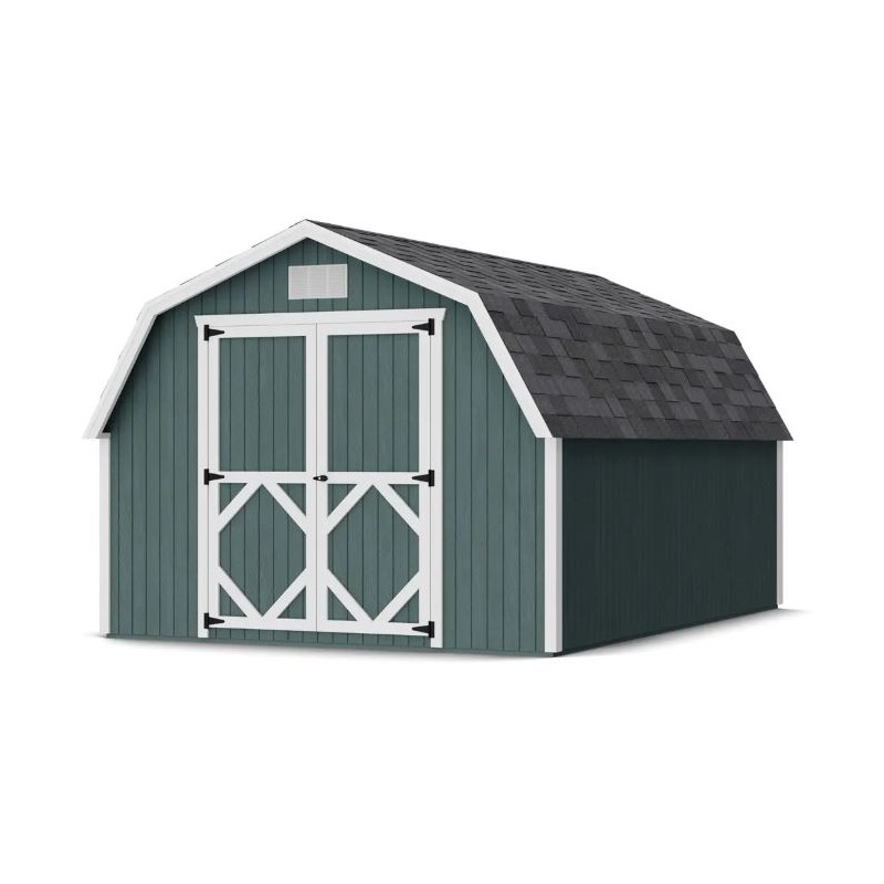 Little Cottage Co. Classic Gambrel 10x14 Barn Shed Kit w/ 4' Sidewall (10x14 CGB-4-PC)