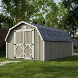 Little Cottage Co. Classic Gambrel 10x16 Barn Shed Kit w/ 4' Sidewall (10x16 CGB-4-PC)