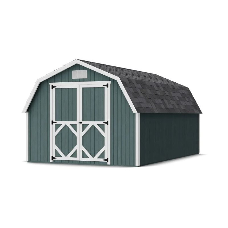 Little Cottage Co. Classic Gambrel 10x16 Barn Shed Kit w/ 4' Sidewall (10x16 CGB-4-PC)