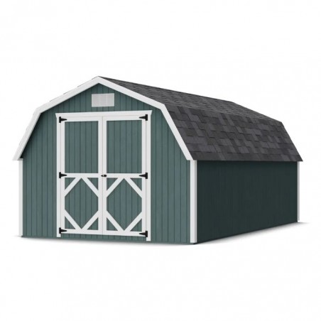 Little Cottage Co. Classic Gambrel 10x18 Barn Wood Shed Kit w/ 4' Sidewall (10x18 CGB-4-PC)