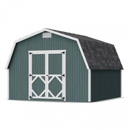 Little Cottage Co. Classic Gambrel 12x12 Barn Shed Kit w/ 4' Sidewall (12x12 CGB-4-PC)