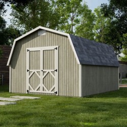 Little Cottage Co. Classic Gambrel 12x14  Barn Shed Kit w/ 4' Sidewall (12x14 CGB-4-PC)