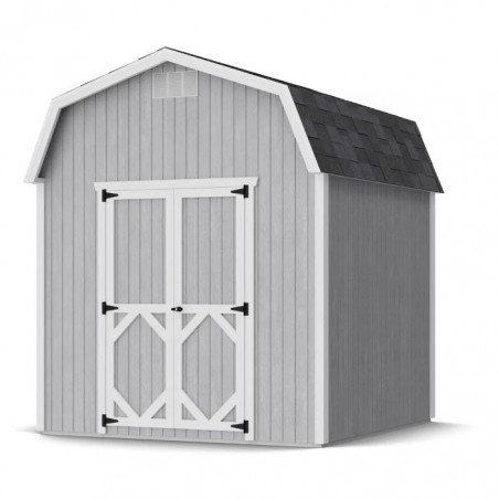 Little Cottage Co. Classic Gambrel 8x8 Wood Barn Shed Kit w/ 6' Sidewall (8x8 CGB-6-PC)