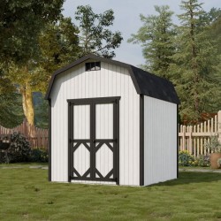 Little Cottage Co. Classic Gambrel 8x8 Wood Barn Shed Kit w/ 6' Sidewall (8x8 CGB-6-PC)