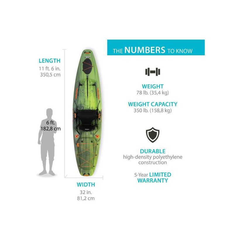 Lifetime Yukon Angler 116 Fishing Kayak - Python Fusion (91042)