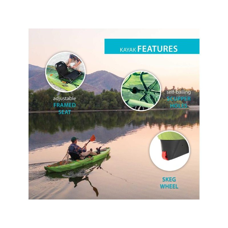 Lifetime Yukon Angler 116 Fishing Kayak - Python Fusion (91042)