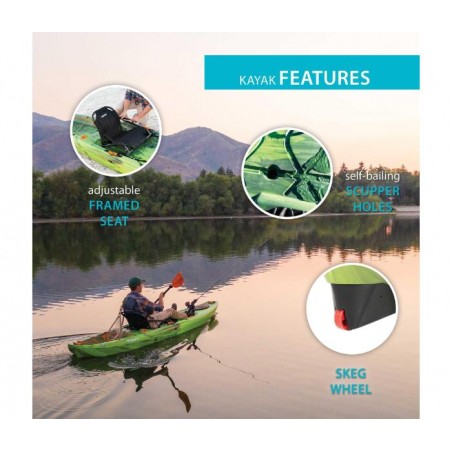 Lifetime Yukon Angler 116 Fishing Kayak - Python Fusion (91042) Lifetime Yukon Angler 116 Fishing Kayak - Python Fusion (91042)