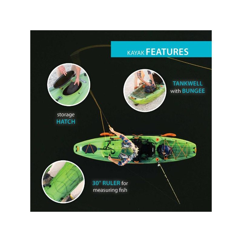 Lifetime Yukon Angler 116 Fishing Kayak - Python Fusion (91042)