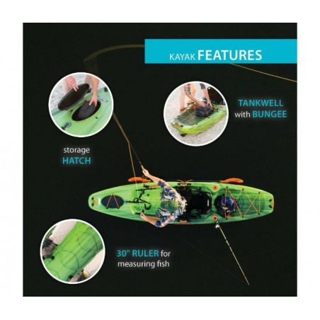 Lifetime Yukon Angler 116 Fishing Kayak - Python Fusion (91042) Lifetime Yukon Angler 116 Fishing Kayak - Python Fusion (91042)