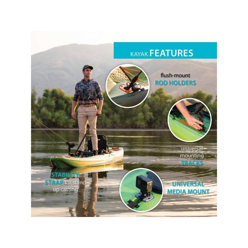 Lifetime Yukon Angler 116 Fishing Kayak - Python Fusion (91042)