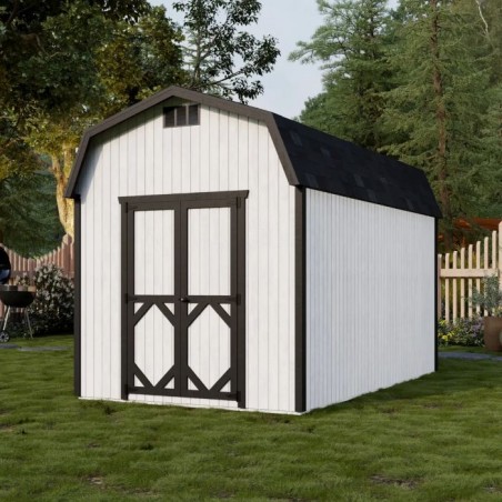 Little Cottage Co. Classic Gambrel 8x14 Wood BarnShed Kit w/ 6' Sidewall (8x14 CGB-6-PC) Little Cottage Co. Classic Gambrel 8x14 Wood BarnShed Kit w/ 6' Sidewall (8x14 CGB-6-PC)
