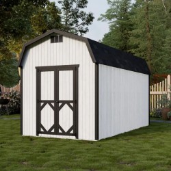Little Cottage Co. Classic Gambrel 8x16 Wood Barn Shed Kit w/ 6' Sidewall (8x16 CGB-6-PC)
