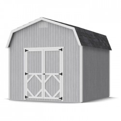 Little Cottage Co. Classic Gambrel 10x10 Wood Barn Shed Kit w/ 6' Sidewall (10x10 CGB-6-PC)